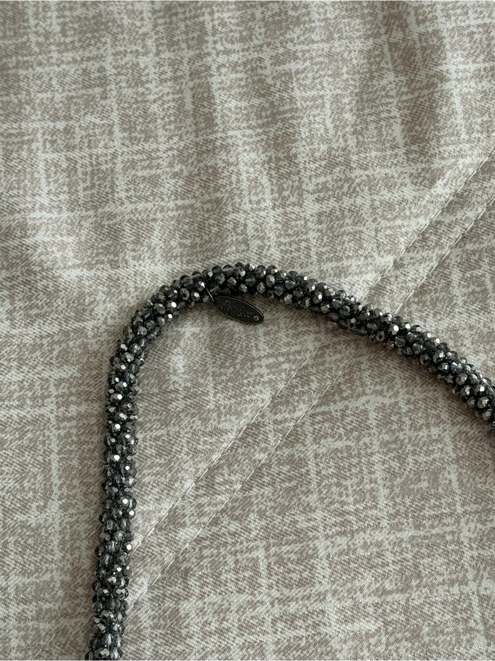 Long Beaded Chain Link Necklace